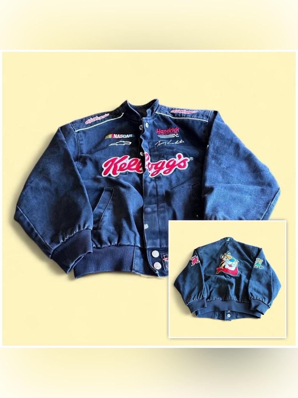 Vintage Kellogg’s Tony the Tiger NASCAR Racing Jacket Kids Size L